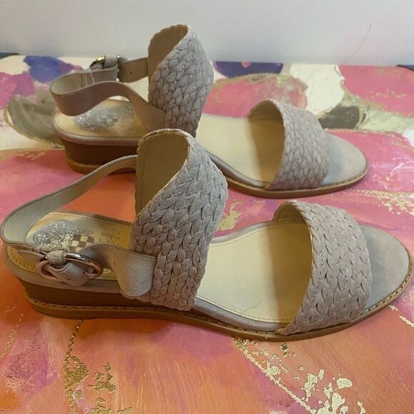Vince Camuto  suede Raner Braided wedge sandals - Picture 7 of 9